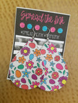 Spring Flower Vegan Leather Teardrop Earrings Erin's Ink
