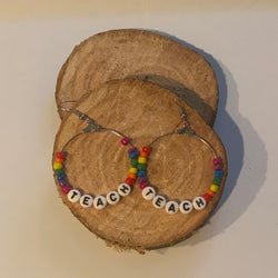 Teach Rainbow Bead Earrings