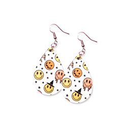 Trendy Retro Smile Halloween Earrings
