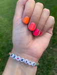 Be Kind Rainbow Elastic Stretch Bead Bracelet Erin's Ink