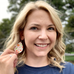 Fall Favorites Vegan Leather Teardrop Earrings Erin's Ink