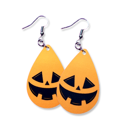 Pumpkin Face Double Sided Earrings Erin’s Ink