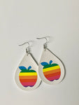 Rainbow Apple Earrings
