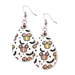 Mouse Ear Pumpkins and Bats Earrings