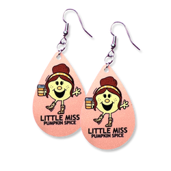 Little Miss Pumpkin Spice Double Sided Earrings Erin’s Ink