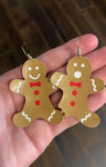 Gingerbread Cookie Faux Leather Earrings