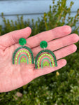 St. Patrick’s Day Rainbow Shamrock Stud Dangles
