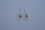 Happy Fall Y'all Vegan Leather Teardrop Earrings Erin's Ink