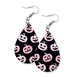 Pink Pumpkin Double Sided Earrings