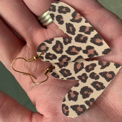 Leopard Heart Earrings