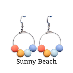 NEW COLORS!!- Beaded Hoop Dangle Earring Erin's Ink