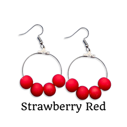 NEW COLORS!!- Beaded Hoop Dangle Earring Erin's Ink